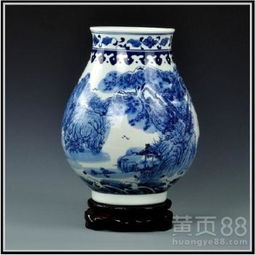 【景德镇陶瓷花瓶摆件客厅插花官窑仿古青花瓷花瓶复古家居装饰工艺品】-